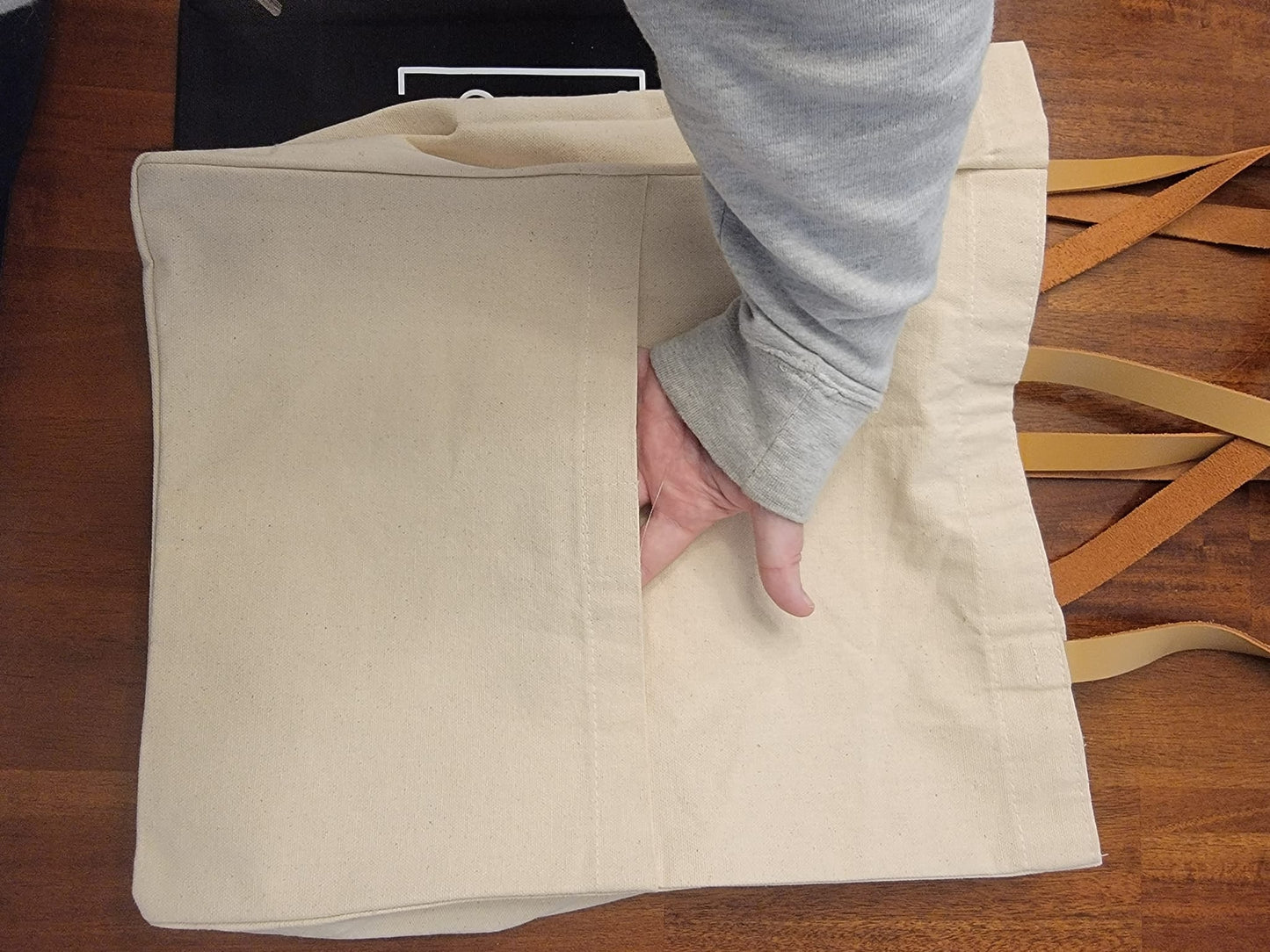 LPN Faux Embroidery-Natural Tote