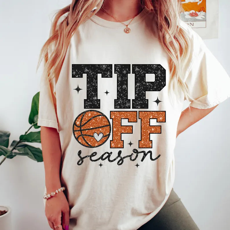 Basketball Tip Off SeasonFaux Glitter