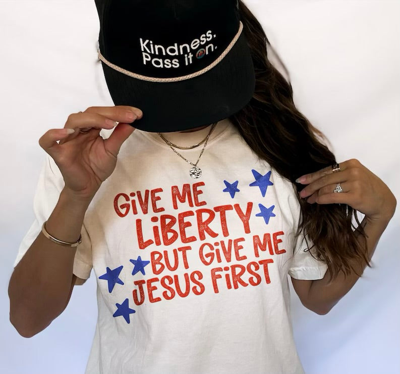 Liberty but Jesus First Gildan