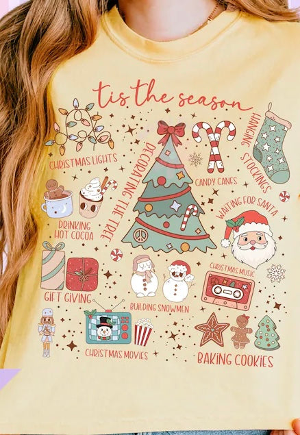 Tis the Season Patches Long Sleeve Comfort Color