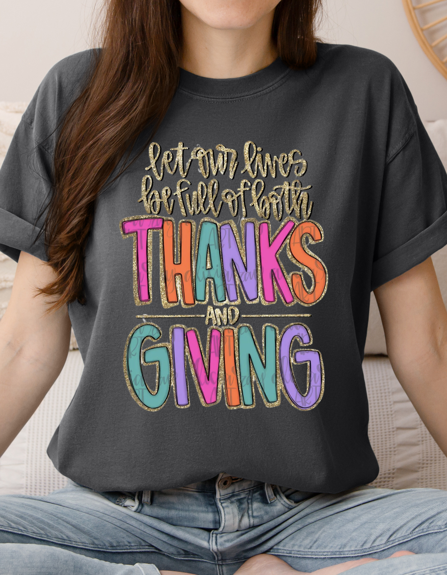 Thanks and Giving Faux Glitter