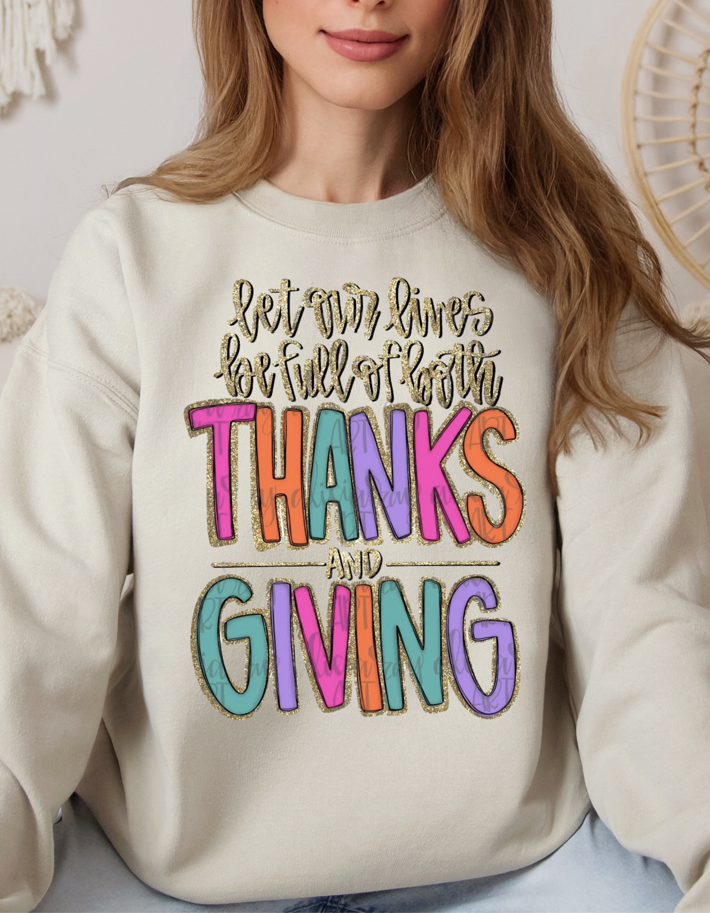 Thanks and Giving Faux Glitter