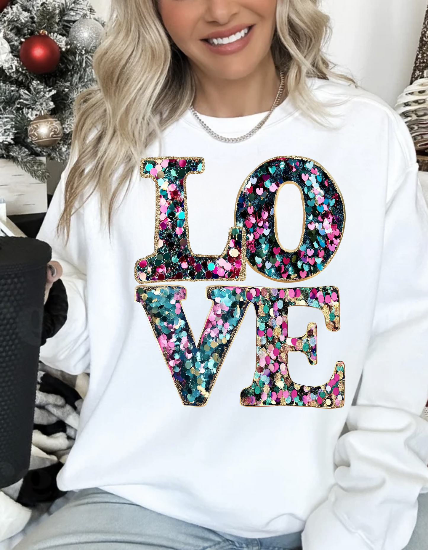 Faux Sequins LOVE