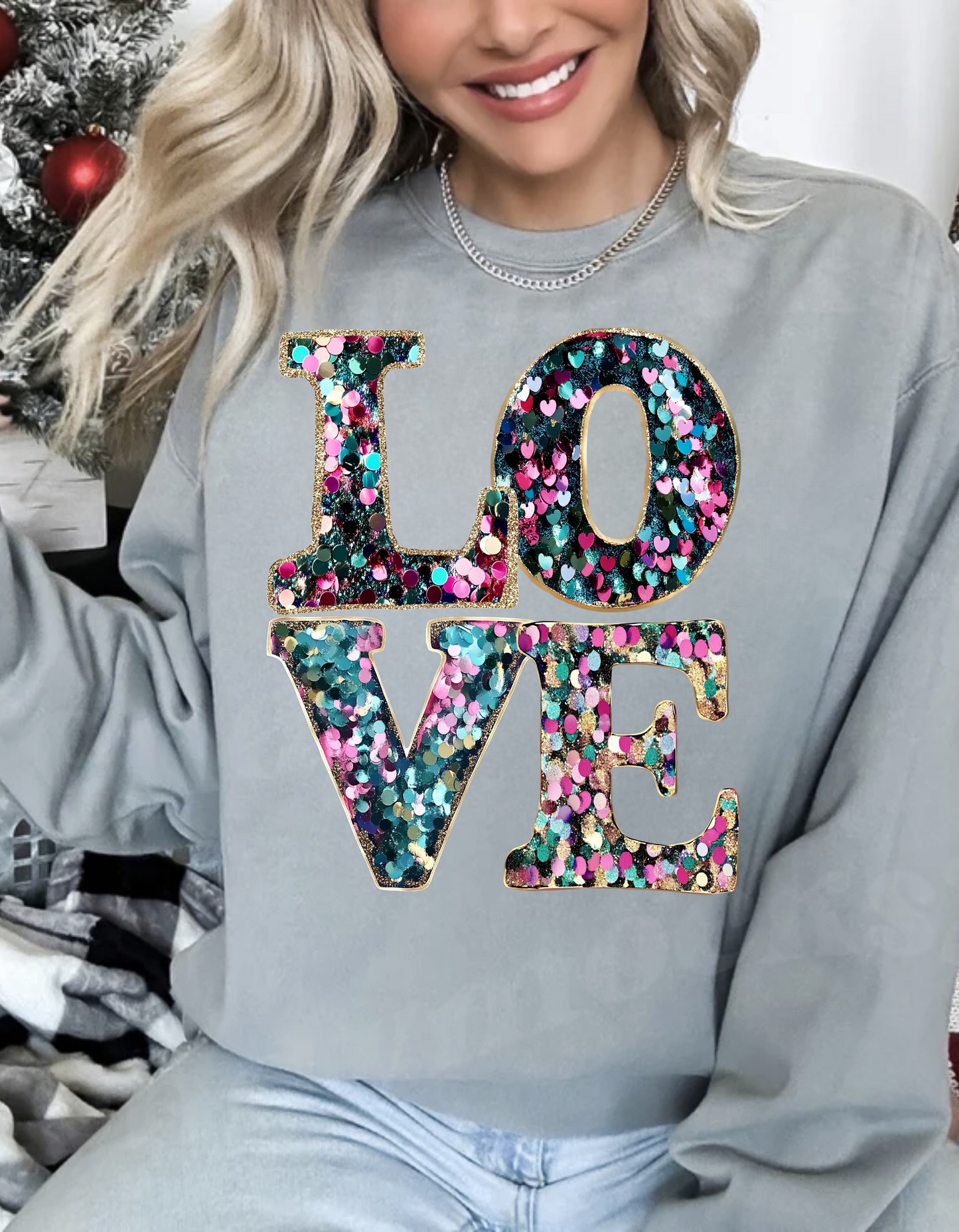 Faux Sequins LOVE