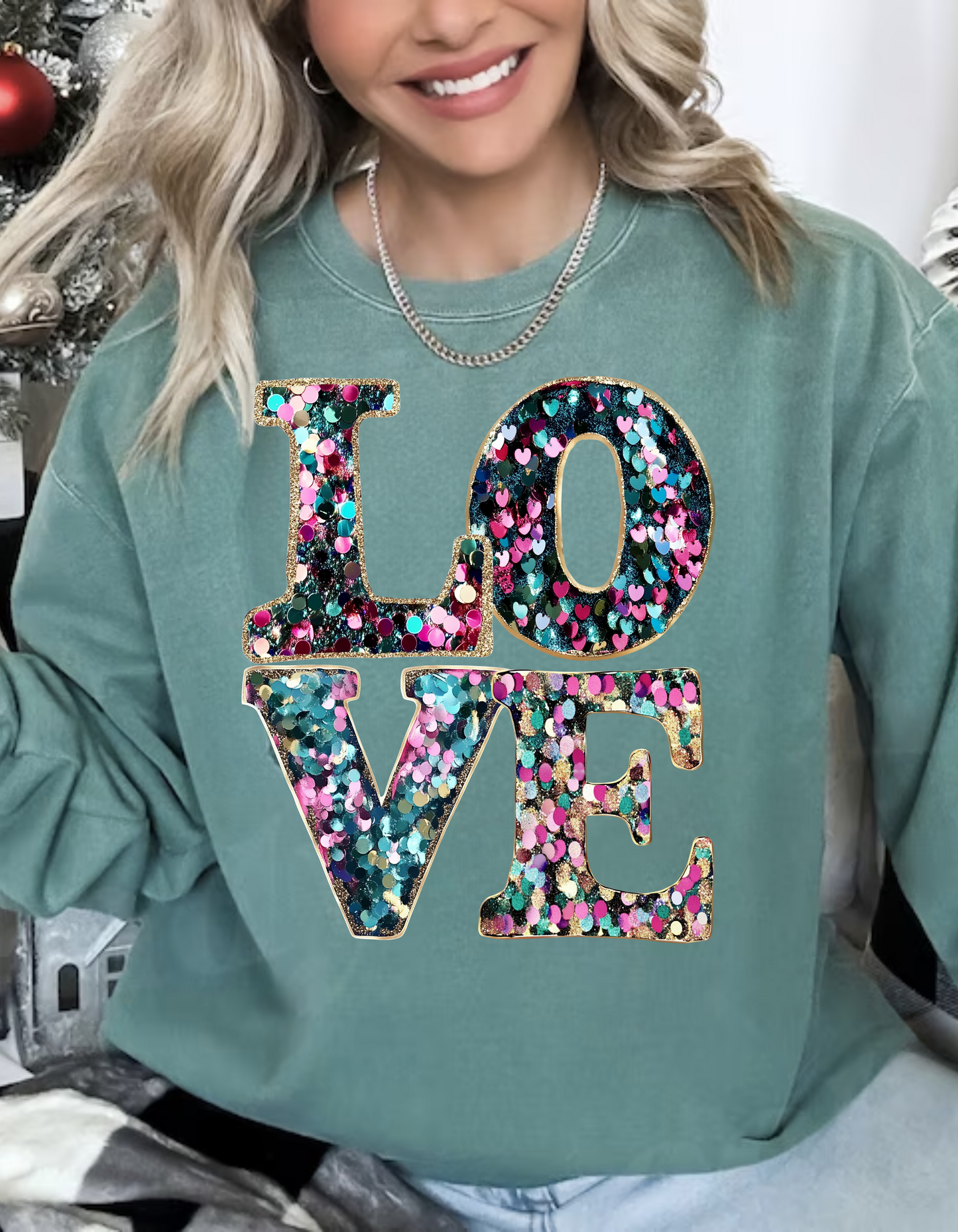 Faux Sequins LOVE
