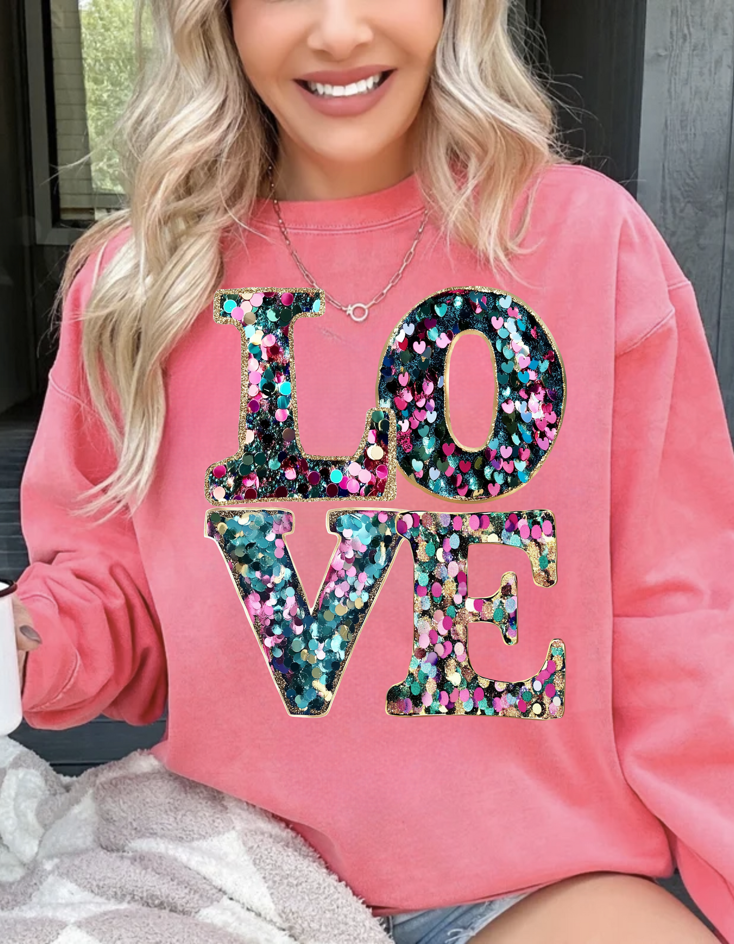 Faux Sequins LOVE