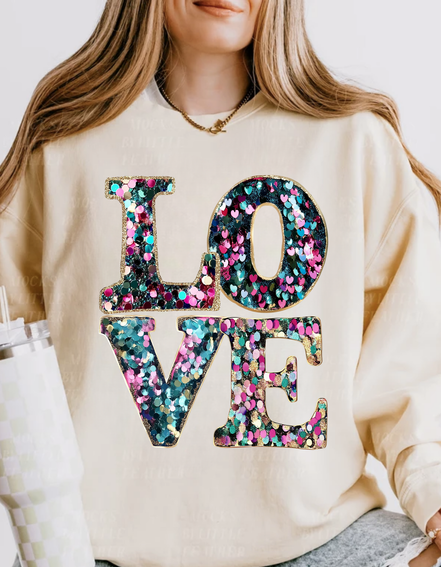 Faux Sequins LOVE