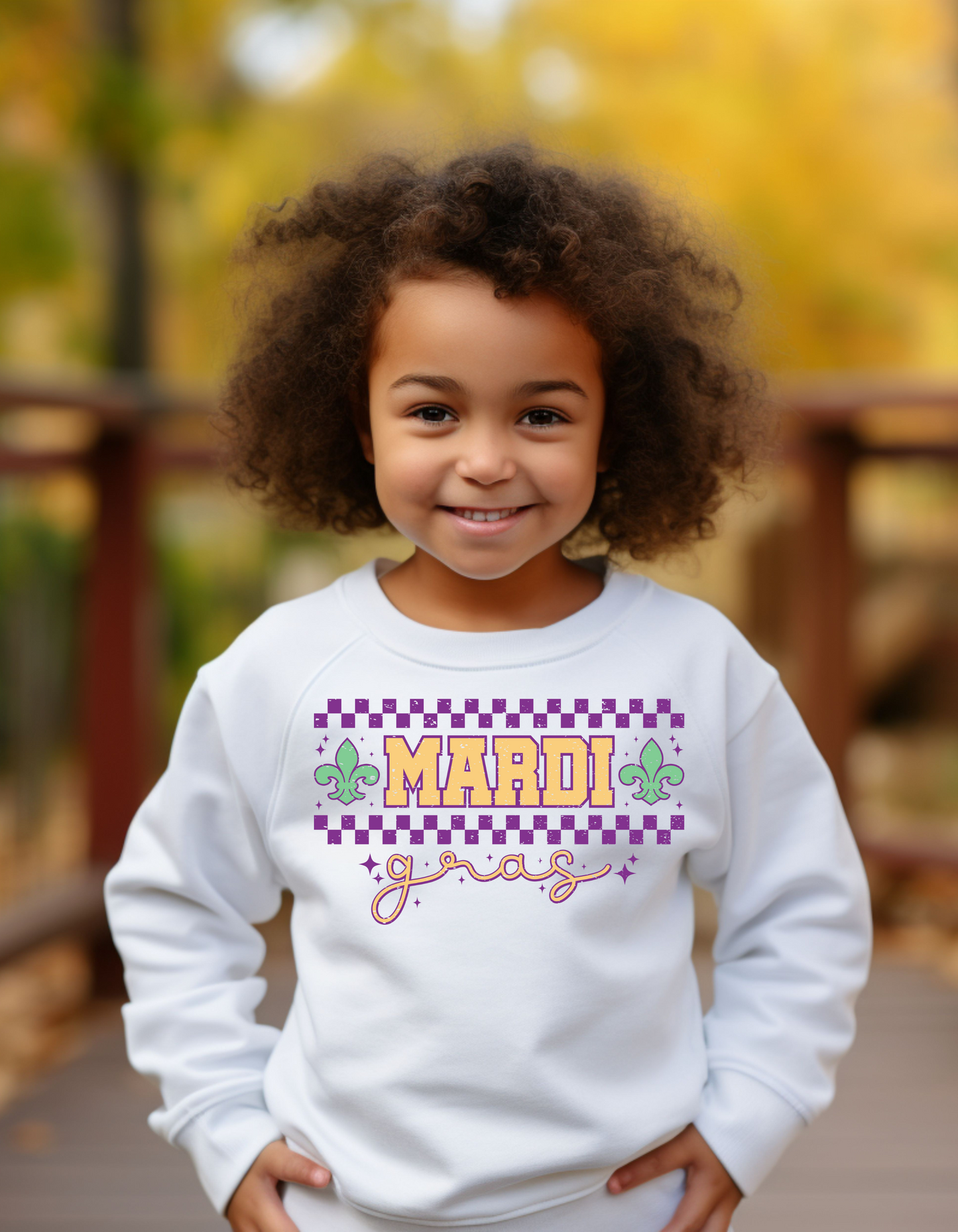 Kids Checkered Mardi Gras