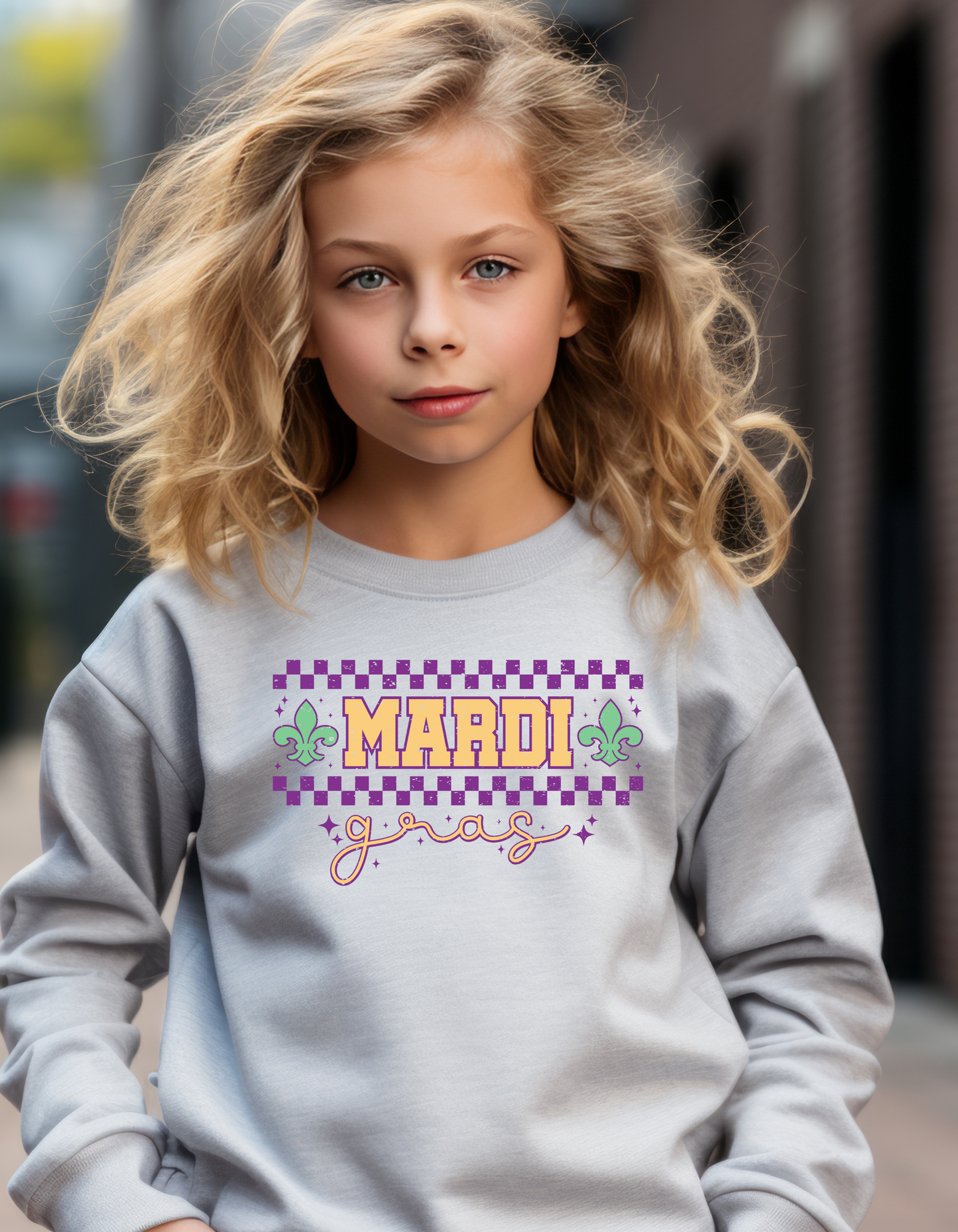 Kids Checkered Mardi Gras