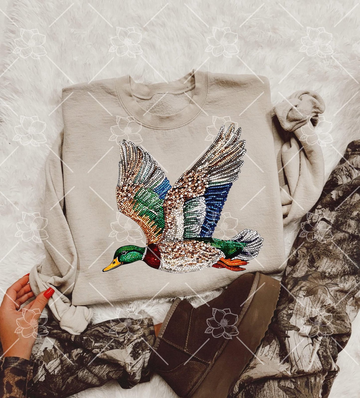 Youth Faux Rhinestone Flying Goose