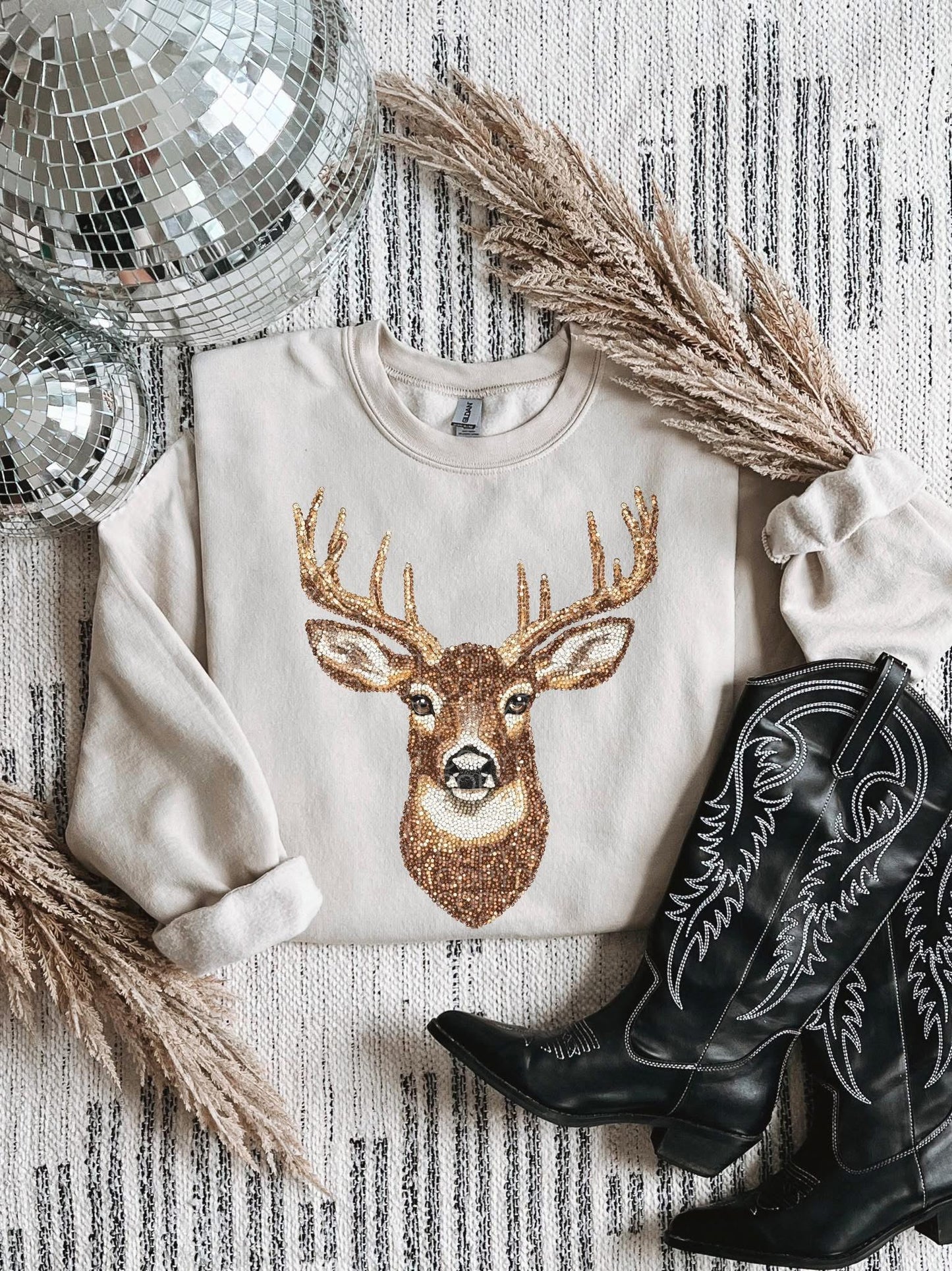 Faux Rhinestone Deer