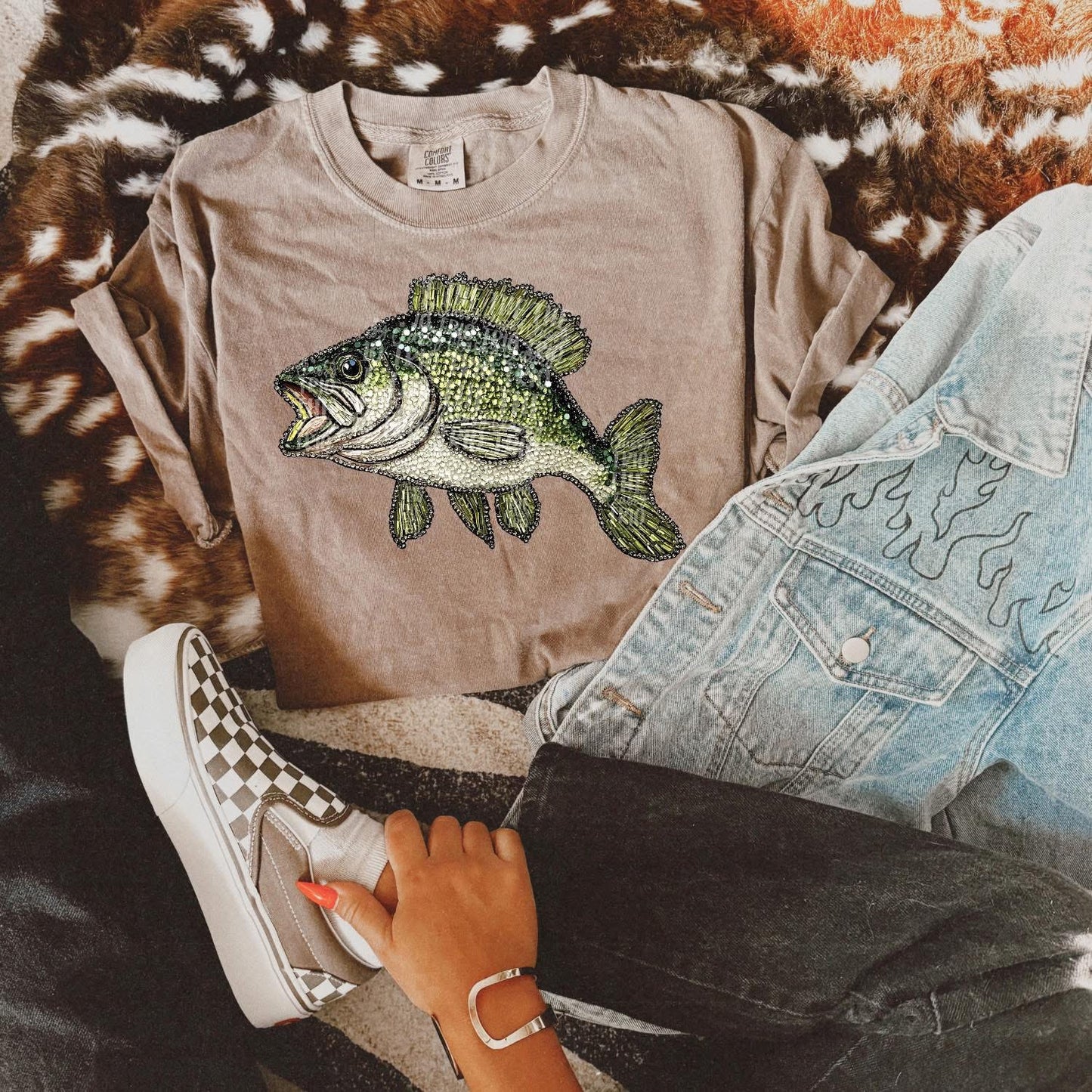 Faux Rhinestone Fish