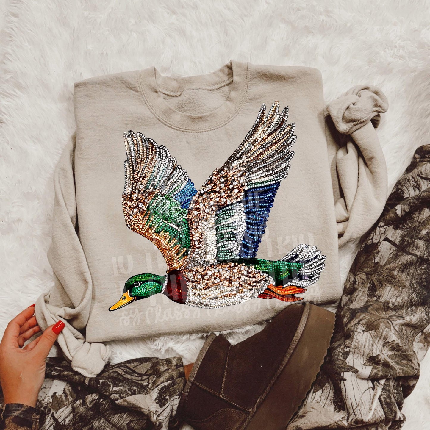 Youth Faux Rhinestone Flying Goose
