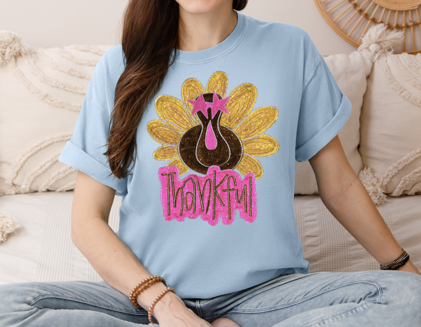 Glitter Turkey Thankful
