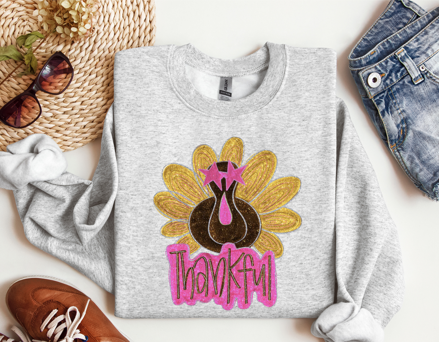Glitter Turkey Thankful