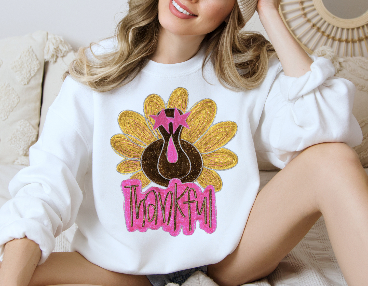Glitter Turkey Thankful
