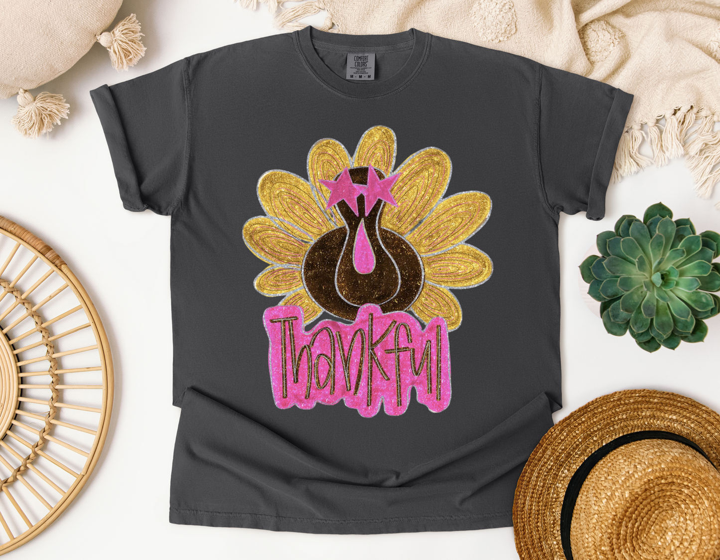 Glitter Turkey Thankful