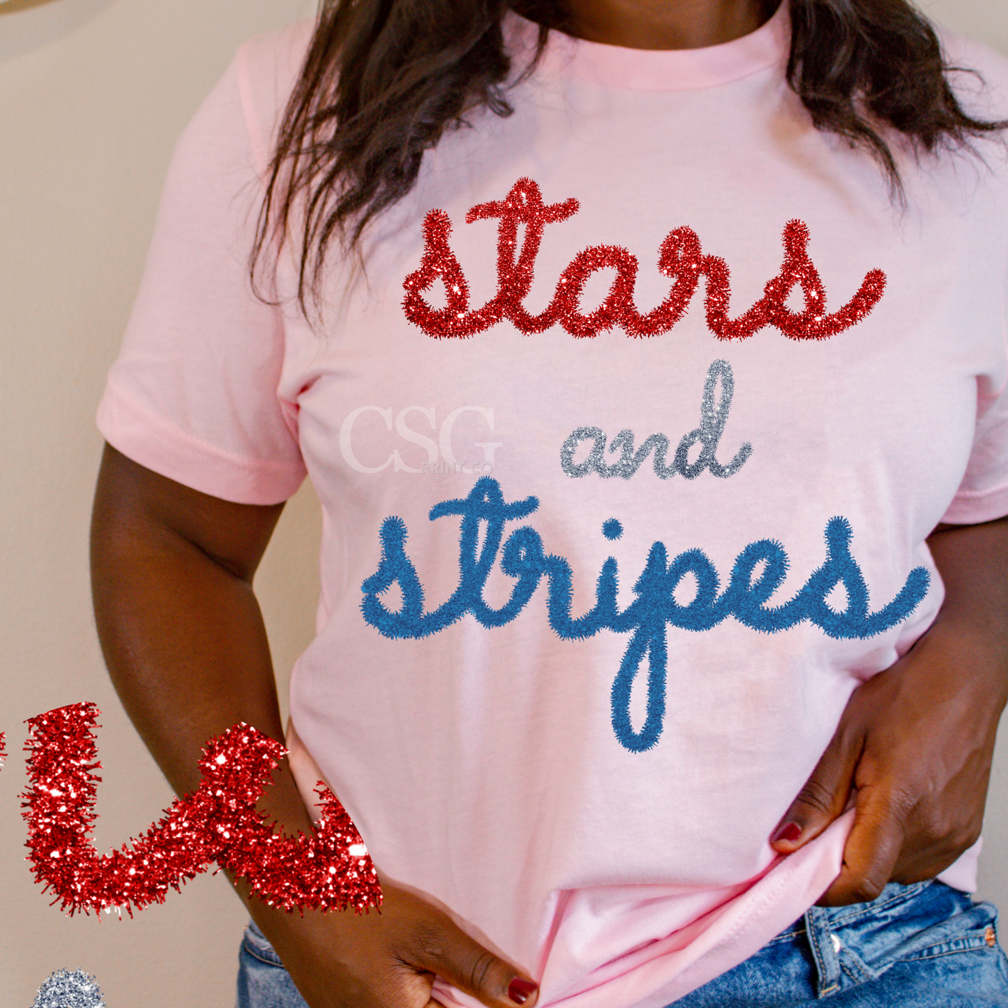 Stars and Stripes-Adult-Faux Tinsel