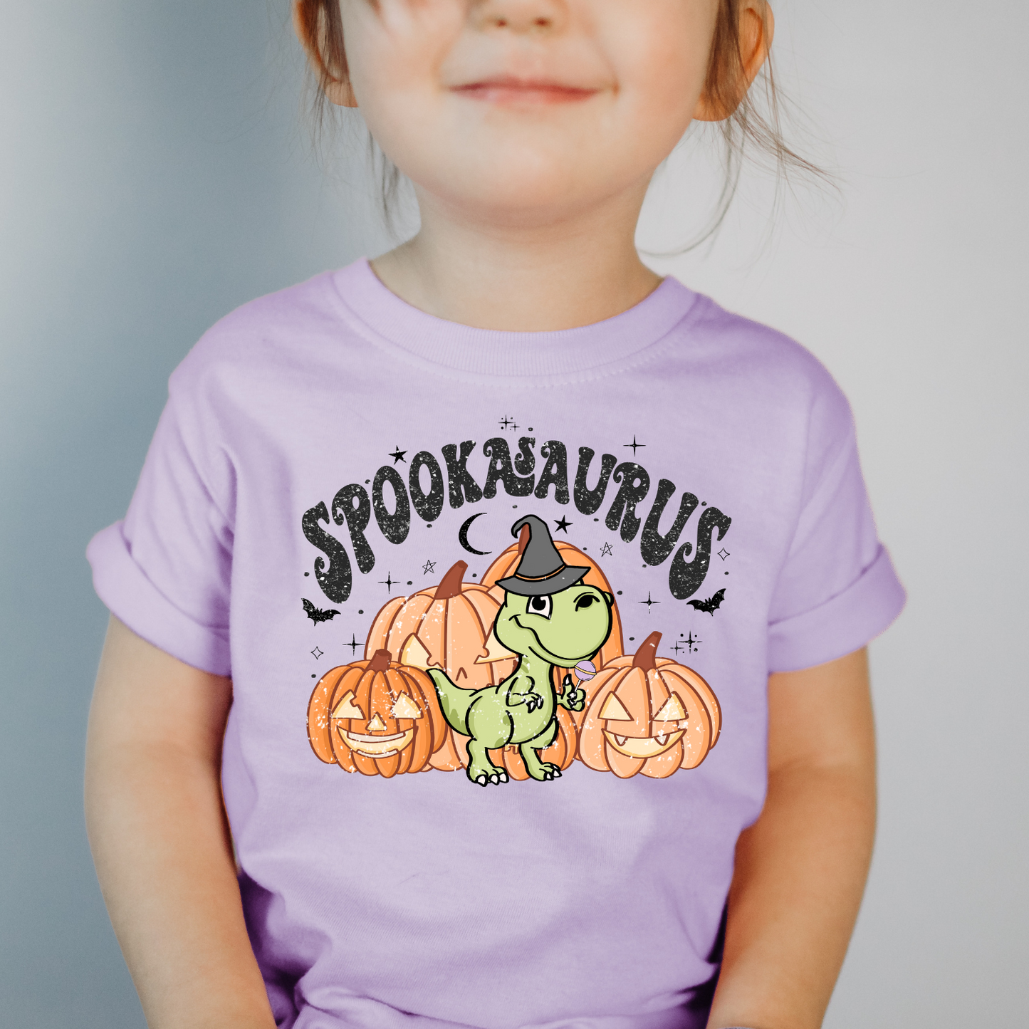 Spook A Saurus- Halloween Dino with Pumpkins