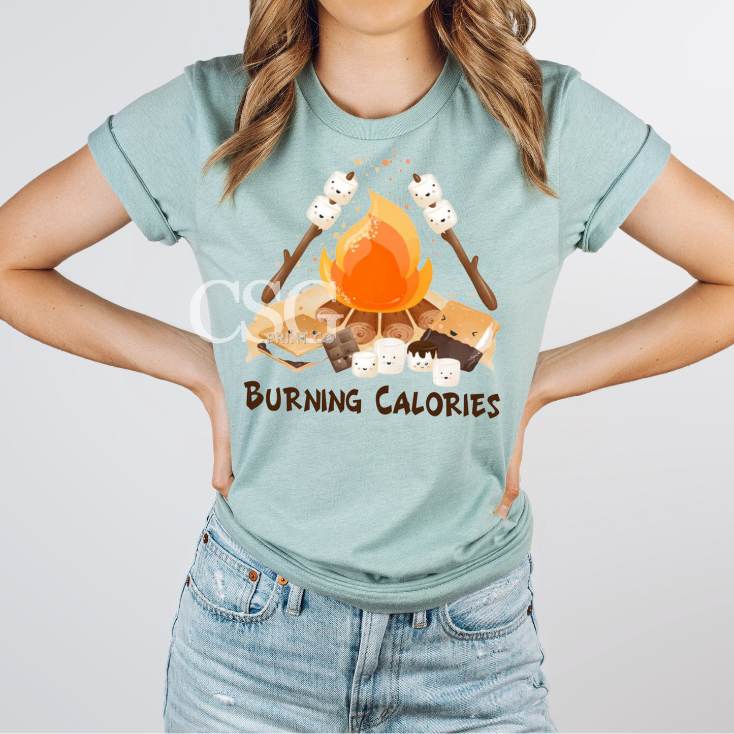 Burning Calories-Campfire Tee