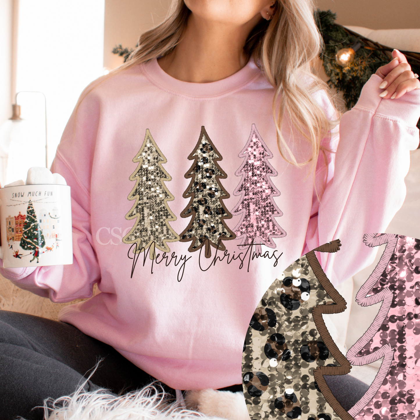 Sequin Three Trees- Tee or Sweatshirt