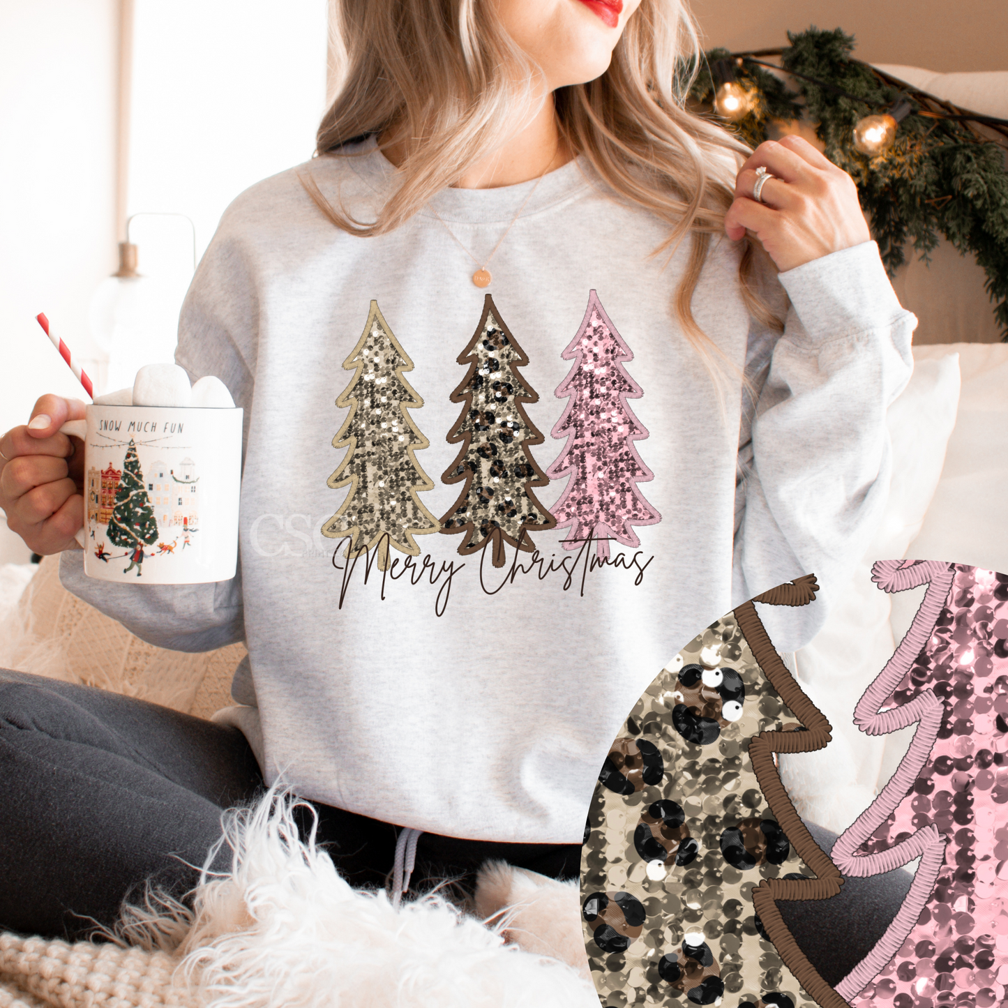Sequin Three Trees- Tee or Sweatshirt