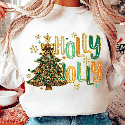 Green and Gold Holly Jolly