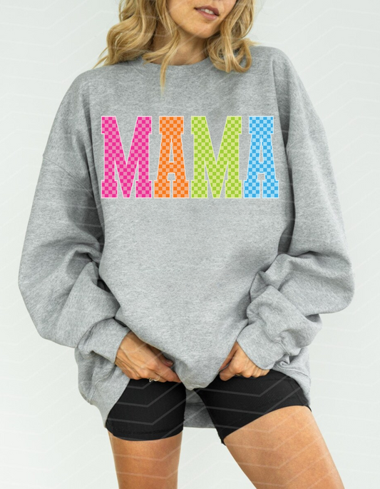 Checkered Neon Mama