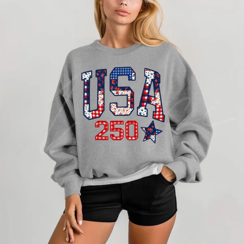 Faux embroidered patch USA 250 Star