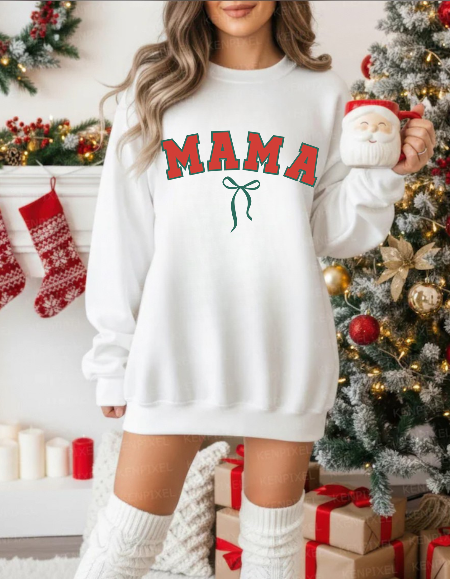 Mama Christmas Bow