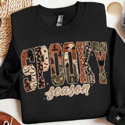 Faux Embroidered Spooky Season