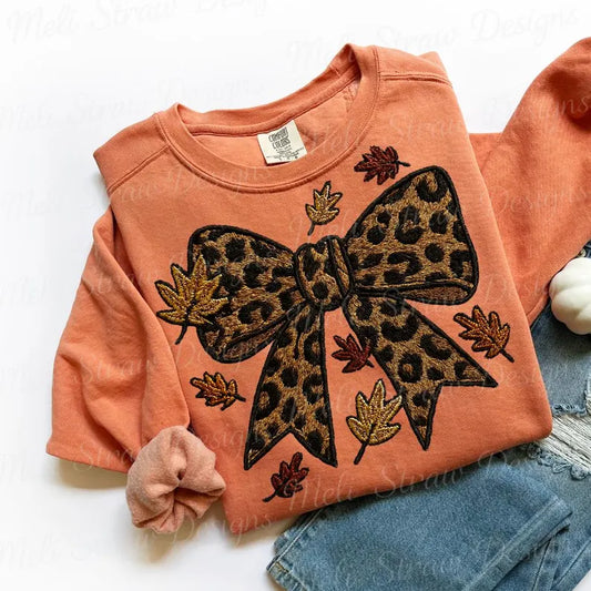 Fall Leopard Bow