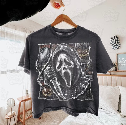 Faux Sequins Scream