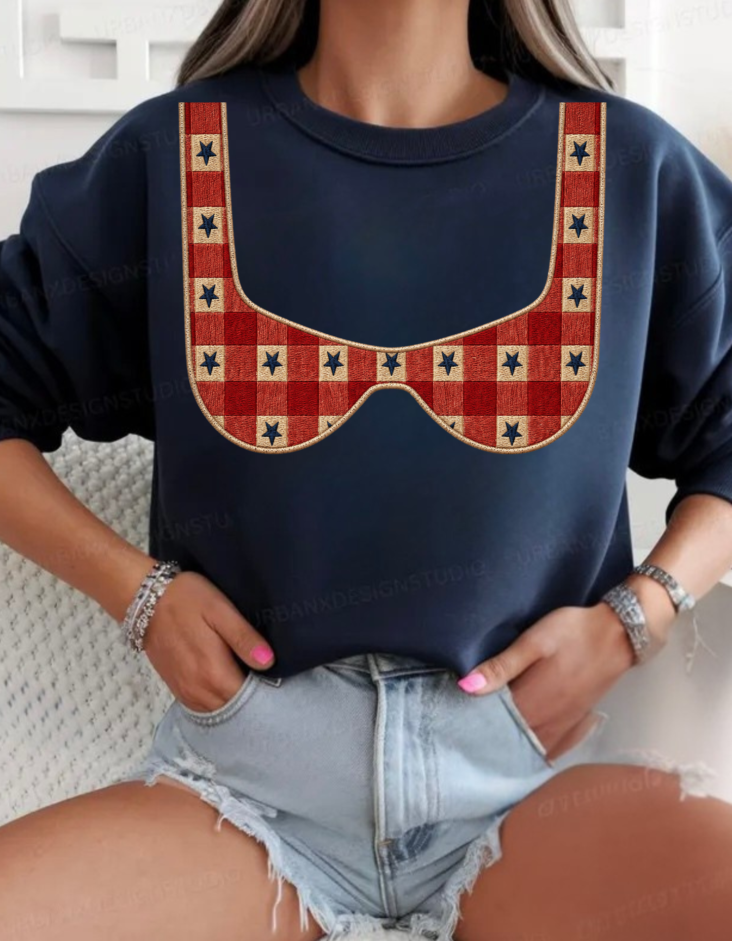 Plaid Bikini Top