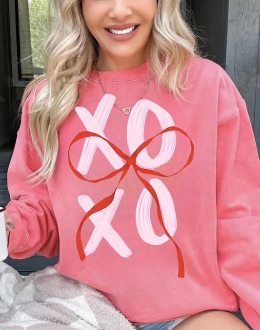 Jumbo XOXO Bow - CC LONG SLEEVE