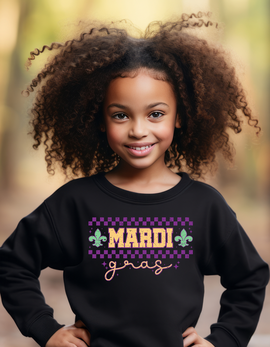 Kids Checkered Mardi Gras