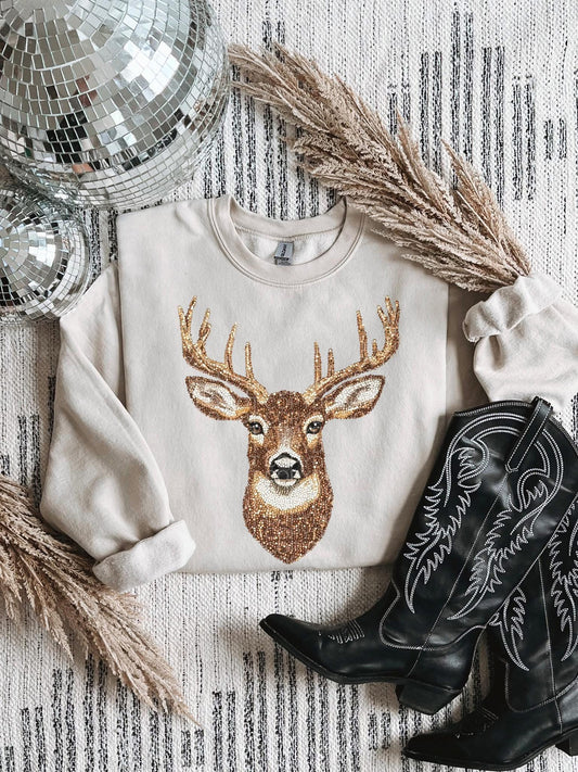 Faux Rhinestone Deer