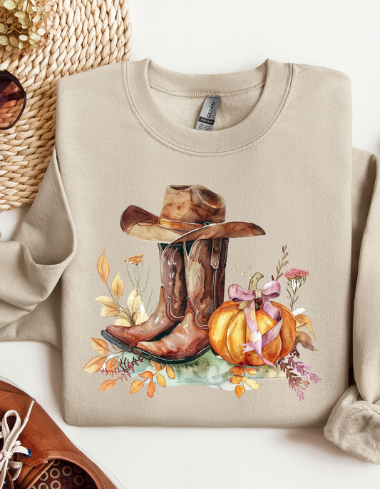 Cowboy Boots Pumpkin