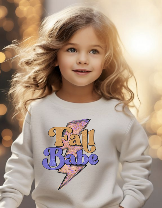 Fall Babe Lightning Bolt Kids