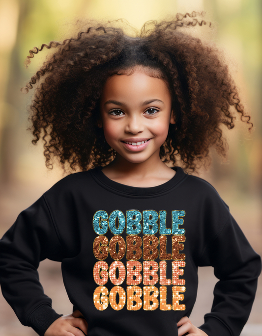 Faux Sequin Gobble Gobble