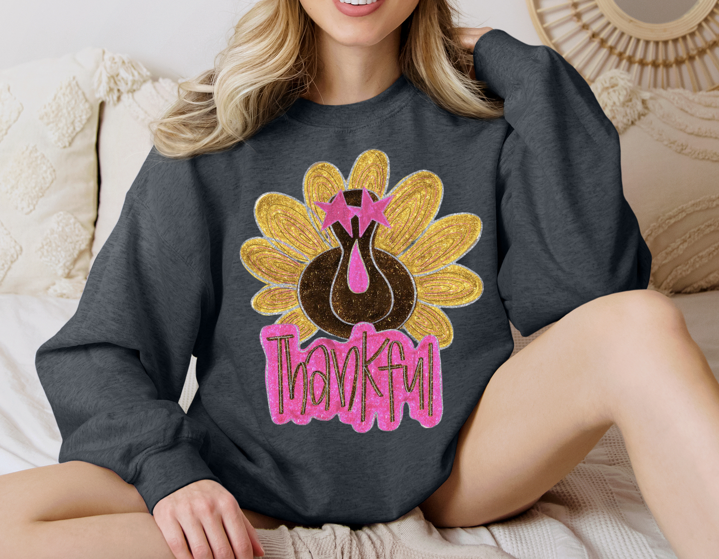 Glitter Turkey Thankful