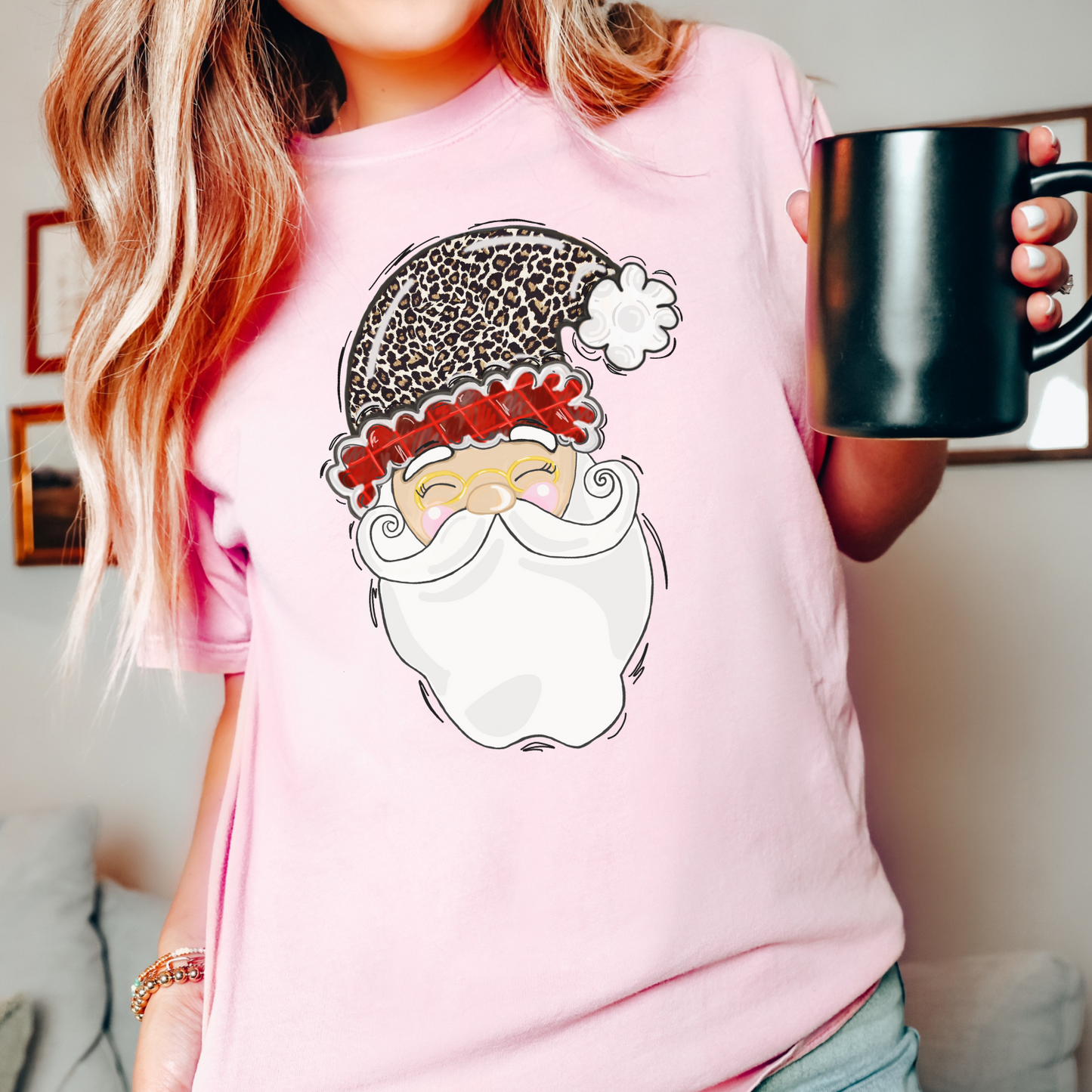 Leopard Hat Santa-Adult