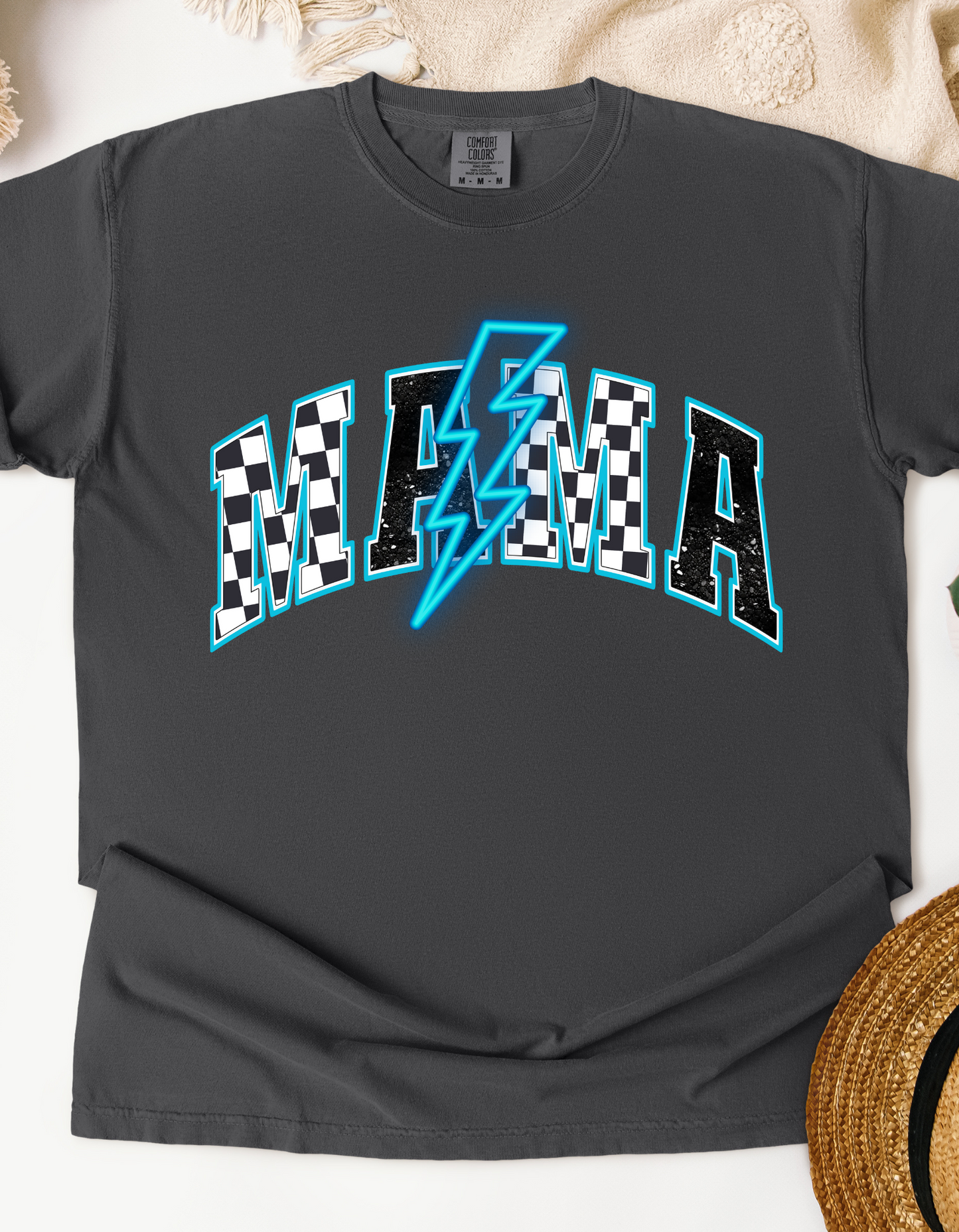 Neon Blue MAMA Tee