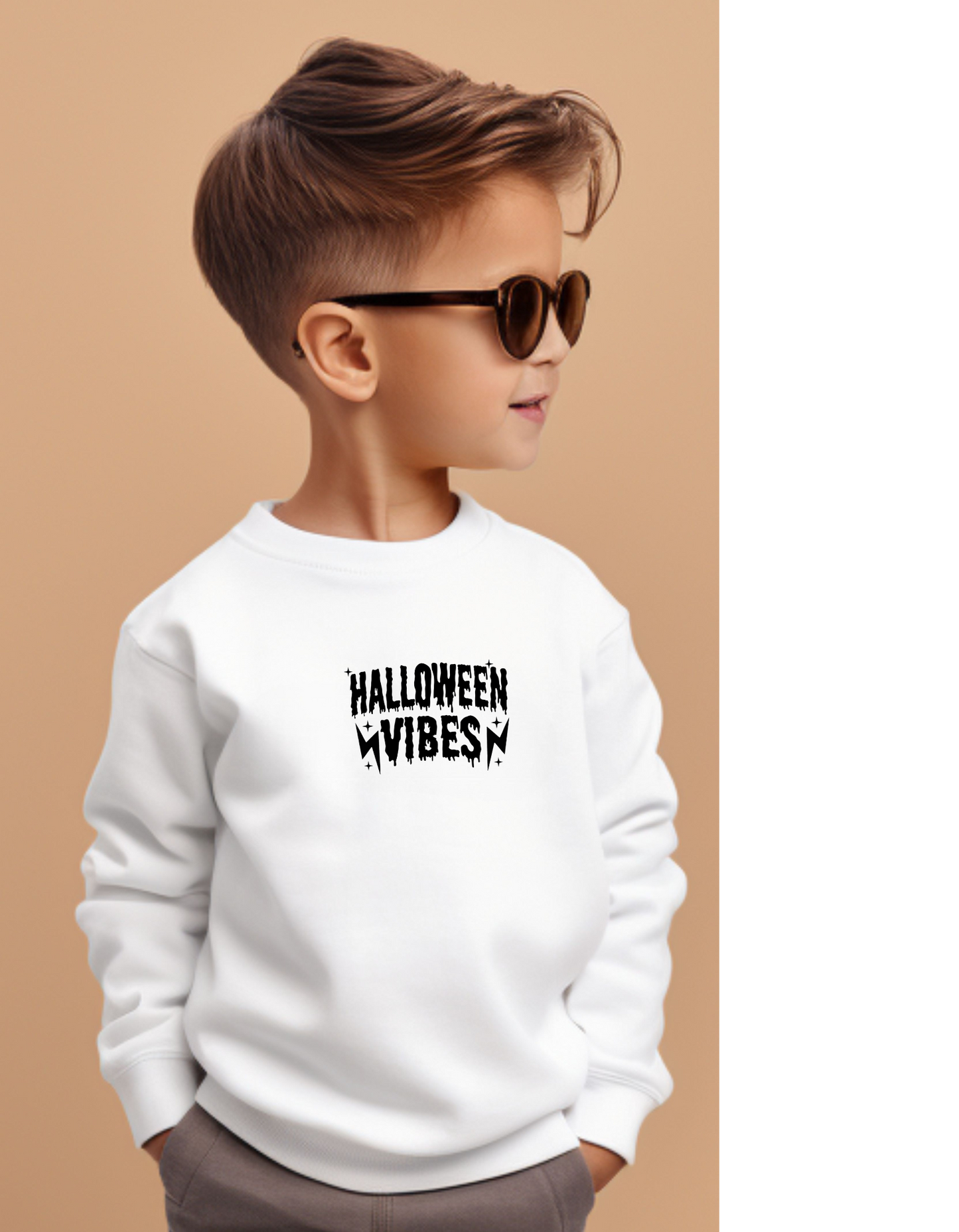 Halloween Vibes-Kids Pocket & Back