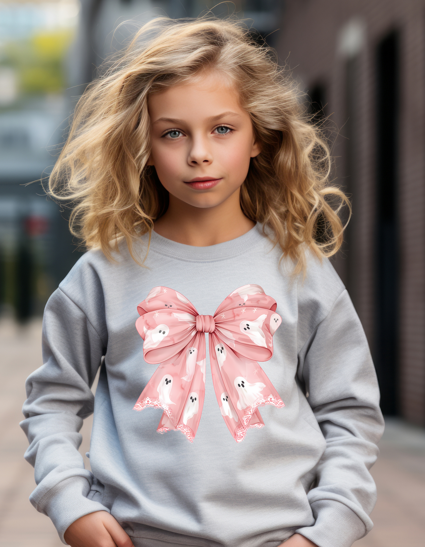 Ghostly Bow Sweatshirt