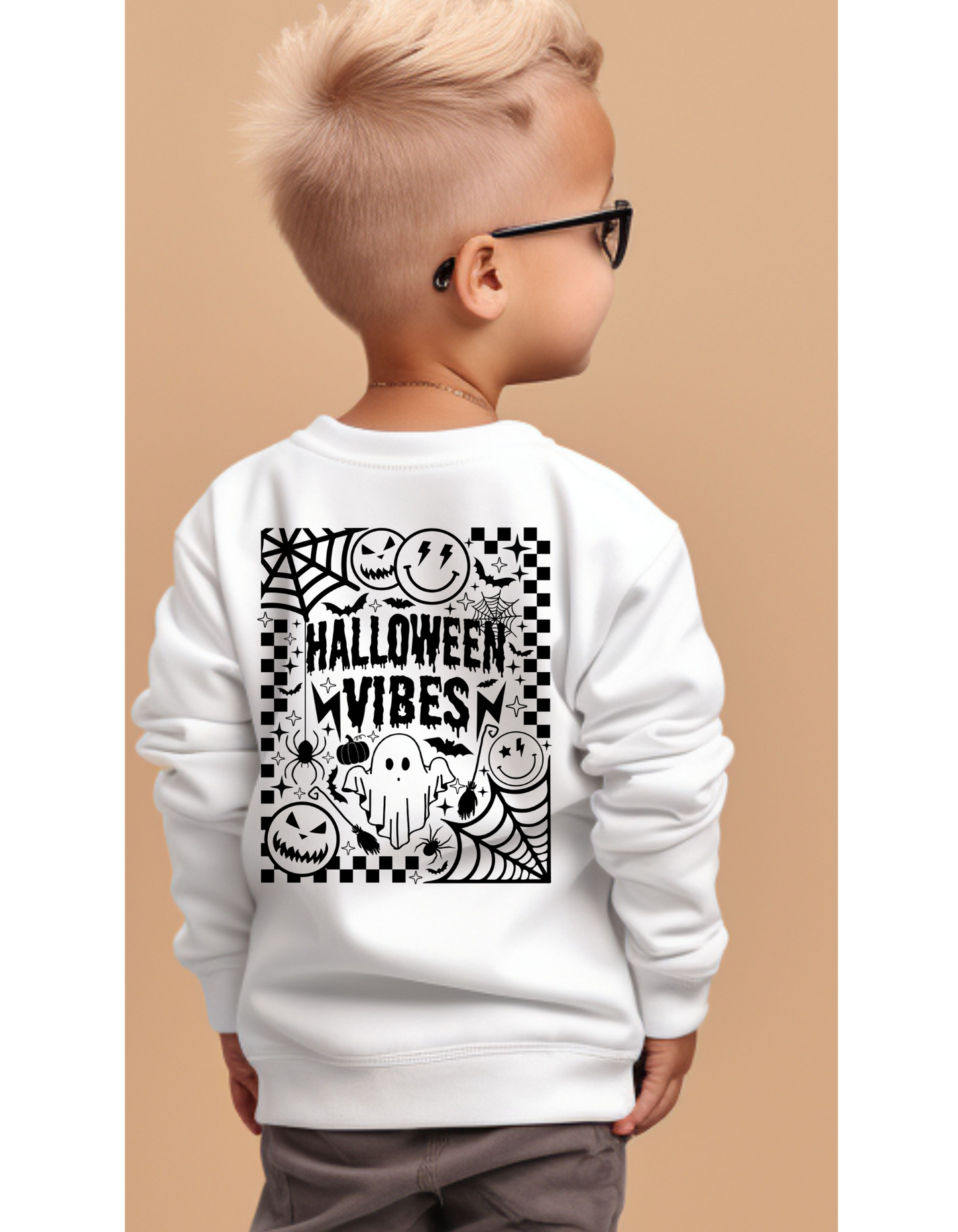 Halloween Vibes-Kids Pocket & Back