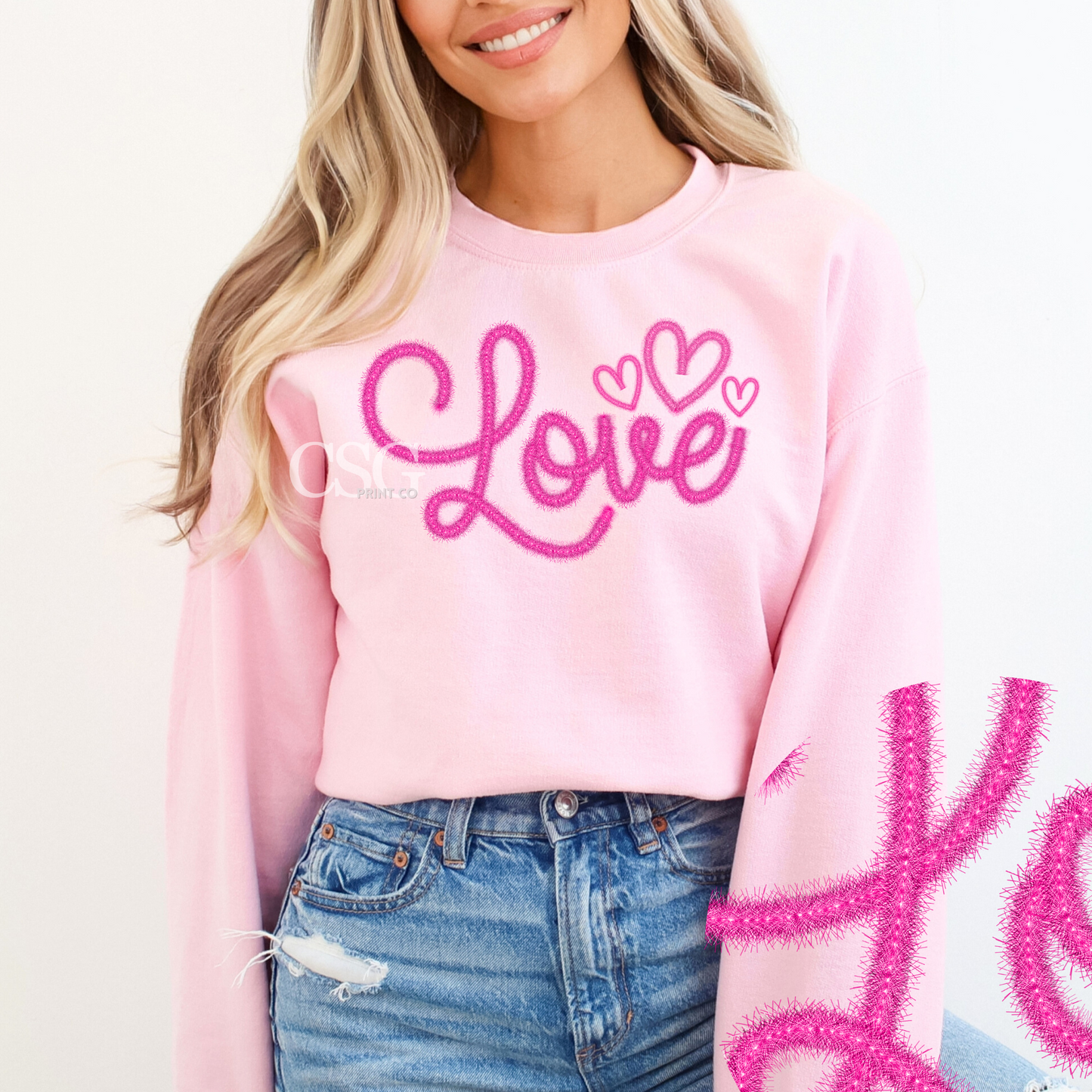 Tinsel Love-Faux Tinsel-Sweatshirt