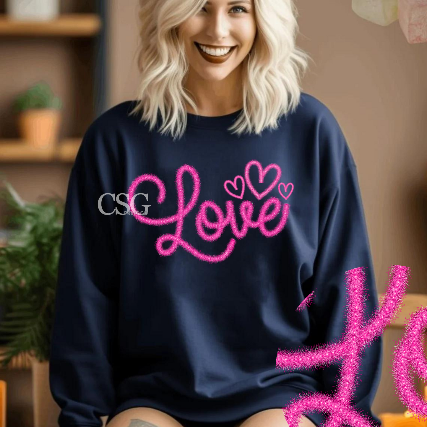 Tinsel Love-Faux Tinsel-Sweatshirt