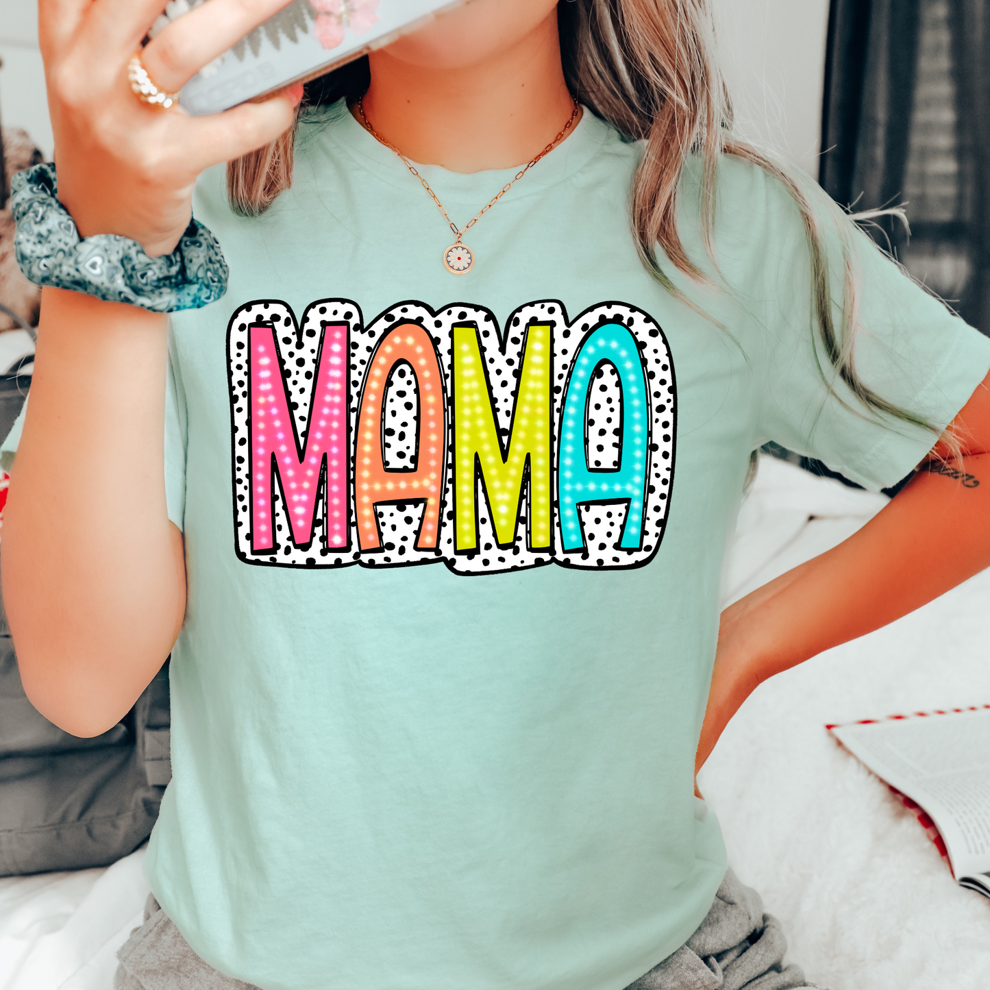 Polka Dot Neon MAMA