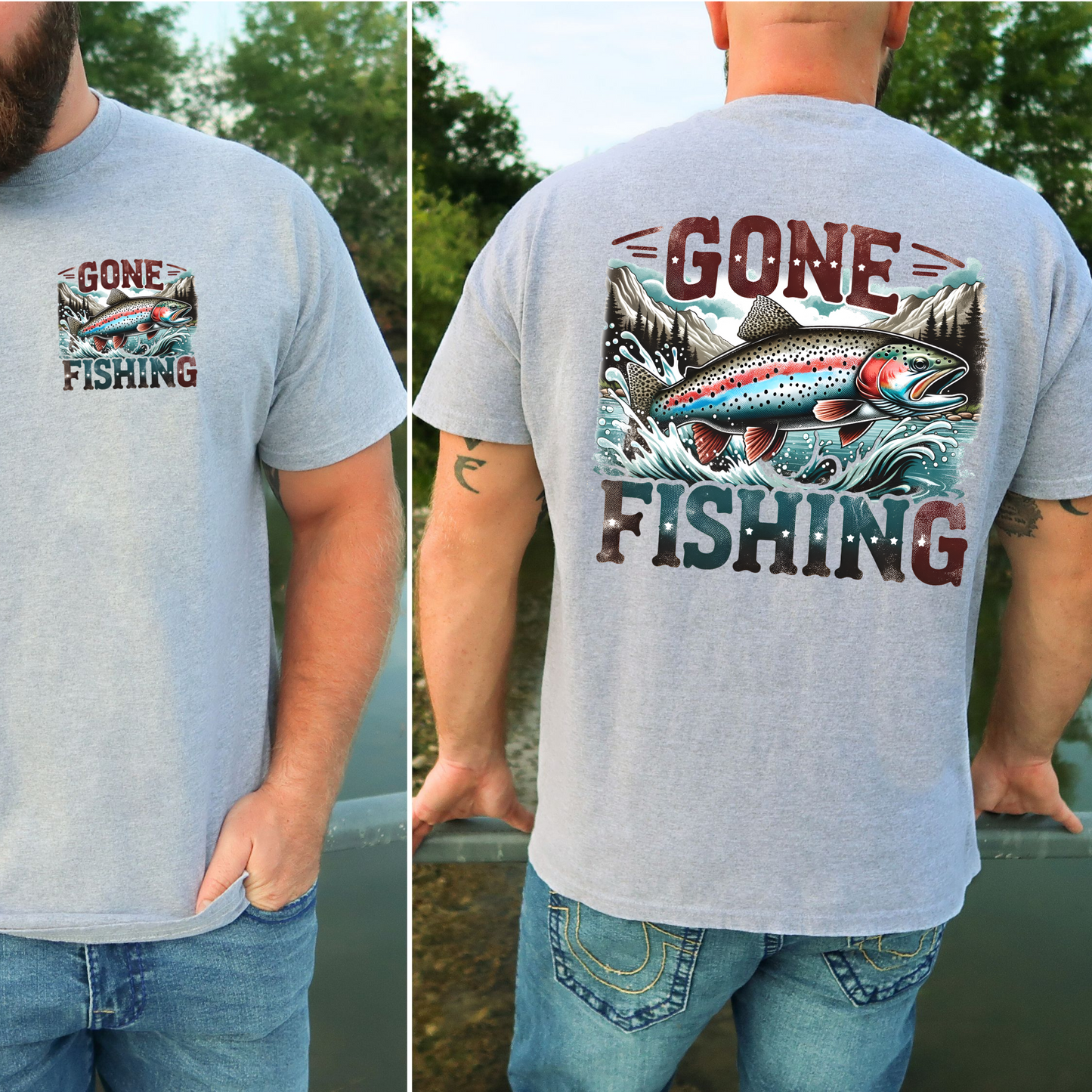 Gone Fishing-POCKET/BACK